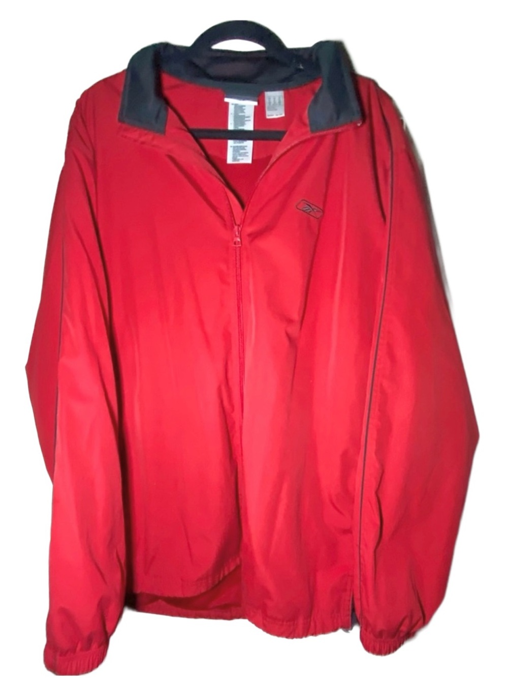 Vintage Reebok Windbreaker Red Black Jacket Men's XL‎